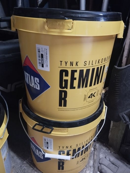 Tynk silikonowy Atlas sah0339 szary