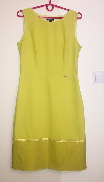 Sukienka Ette Lou rozmiar 38, niespotykany zielono żółty kolor