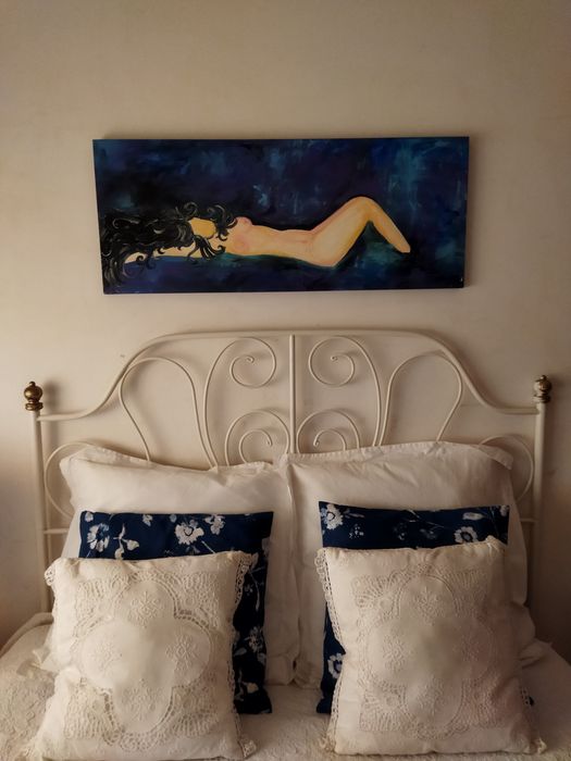 Oil Painting "Nude", Signed, 1.00 x 0.40 cm