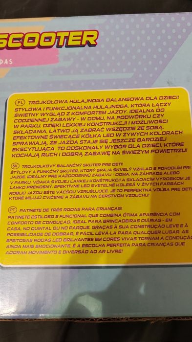 Hulajnoga trójkołowa dla dziewczynki / NOWA