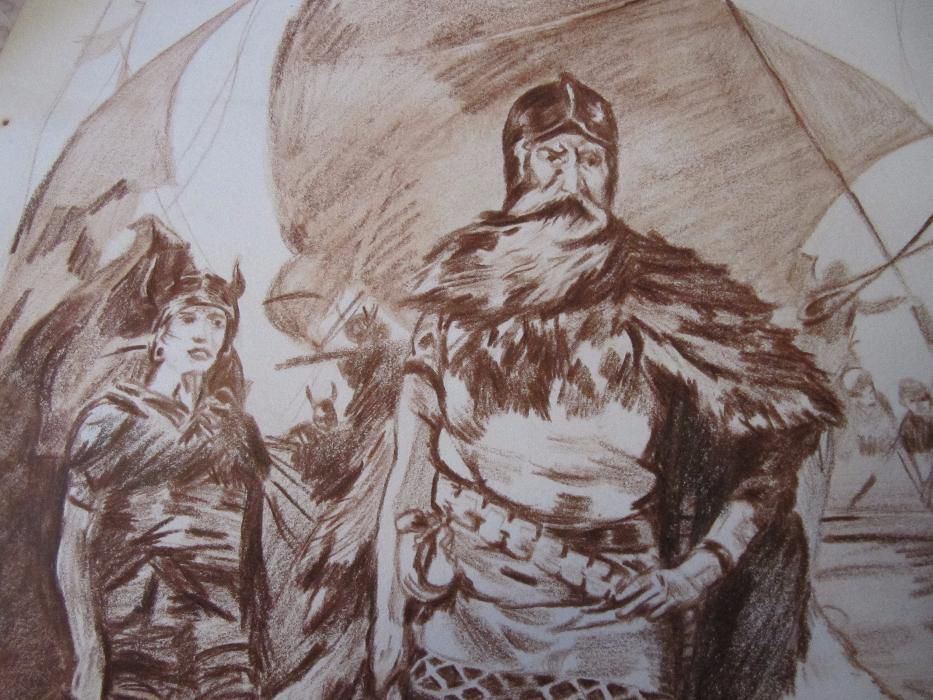 Desenho original - guerreiros vikings