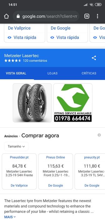 Pneu Metzeler Lasertec Bom Piso