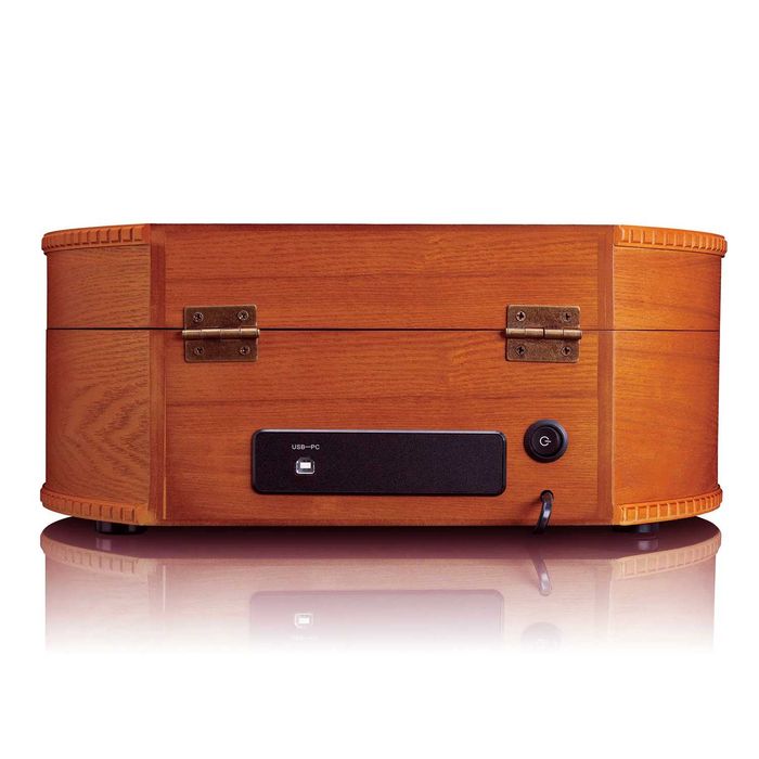 Gramofon Retro Drewniany – Lenco TT-34, Wbudowane Głośniki, Piękny Klasyczny Design