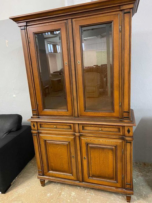 Witryna drewniana dębowa elegancka solidna holenderska DOWÓZ
