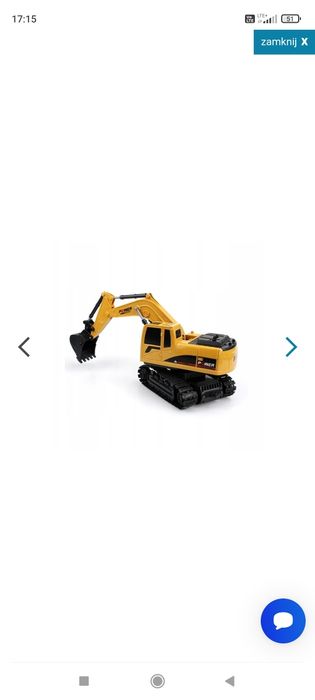 Solidna Koparka na gąsienicach efekt Dym Dźwięk Światło LED