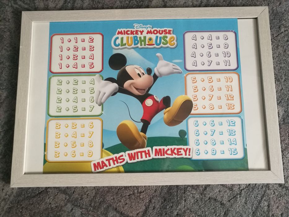 Duża ramka z plakatem Myszka Mickey dodawanie