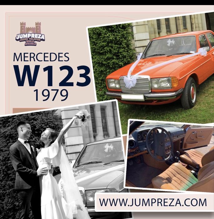 Auto do ŚLUBU MERCEDE W123 Beczka