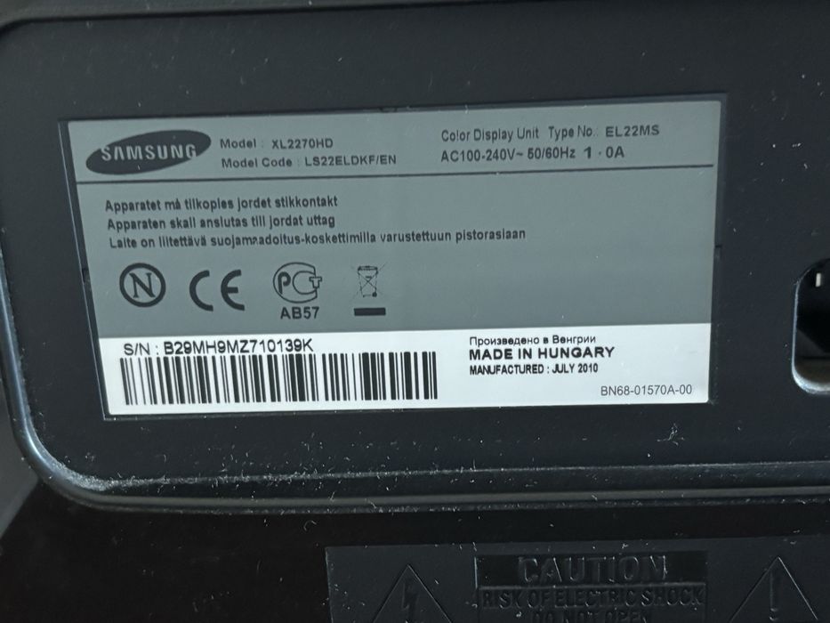 SAMSUNG SyncMaster XL2270HD