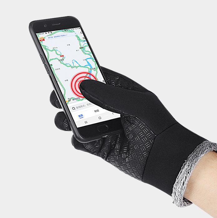 Лыжные сенсорные перчатки зимние сенсорные на меху, до -20 С! мех