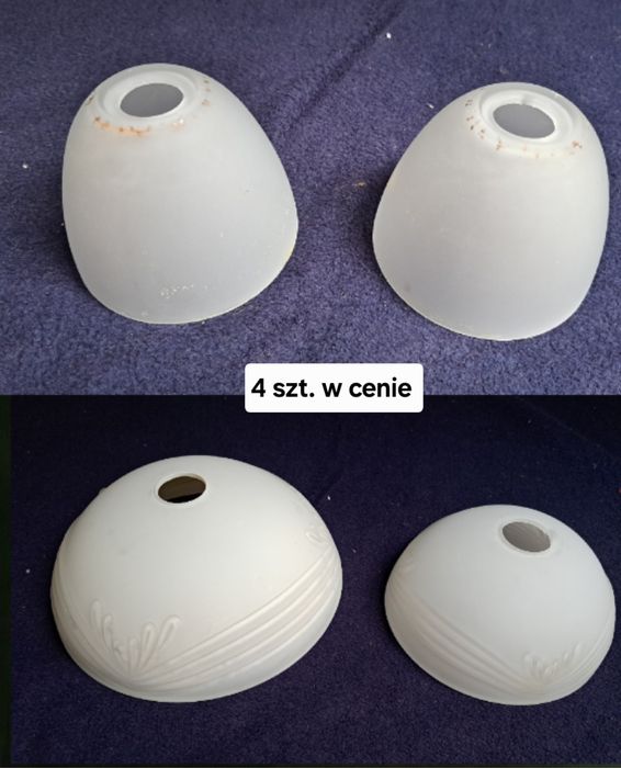 Klosze do lamp prl 4 szt. W cenie