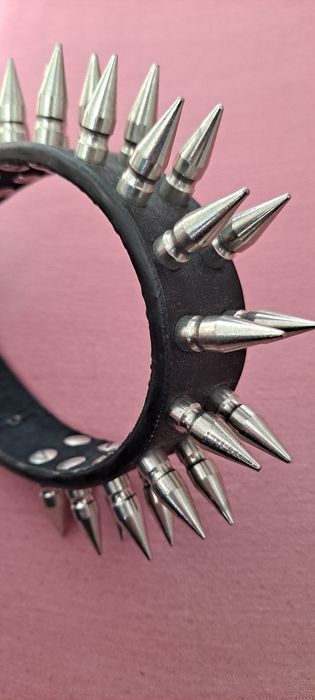 Obroża 2-rzędowa KOLEC SPIKE WYSOKI Metal, Rock
