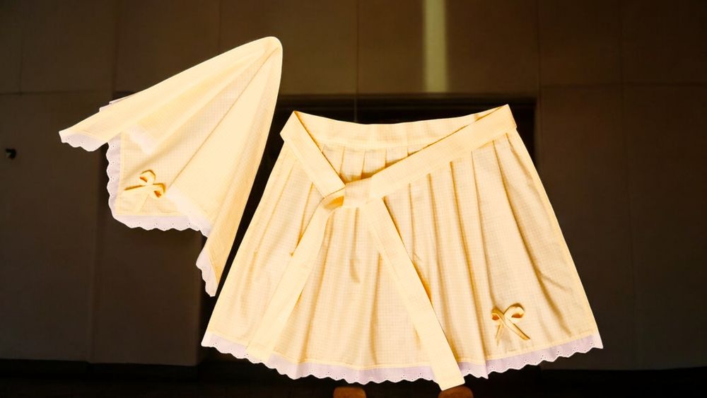 Fartuszek i chusta folk ludowy dziecięcy