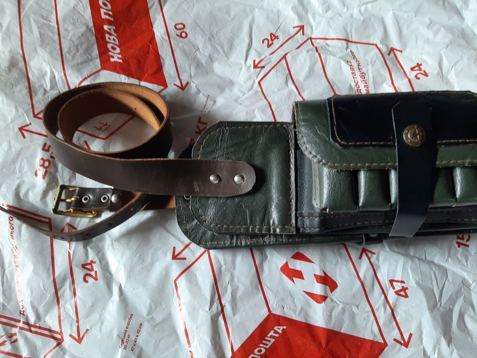 Патронташ кожа,брезент