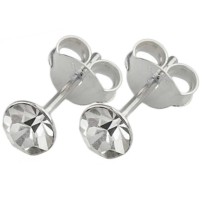VERSIL kolczyki sztyfty cyrkonie crystal 4 mm SREBRO 0,925