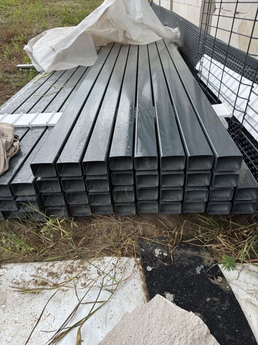 Słupek ogrodzeniowy 60x40 antracyt 7016 dł230 cm