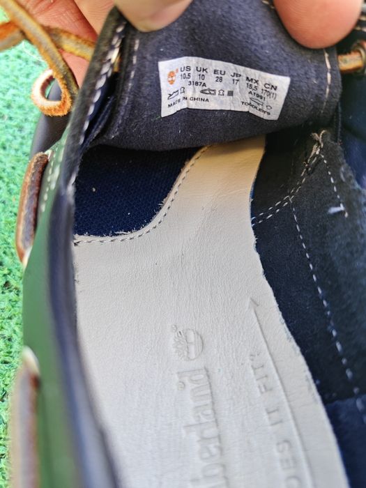 Sapato de vela Timberland em couro azul marinho tam 28