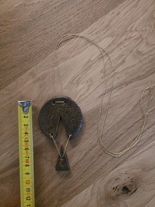 Wisior Handmade -  Balon Brąz i Złoto