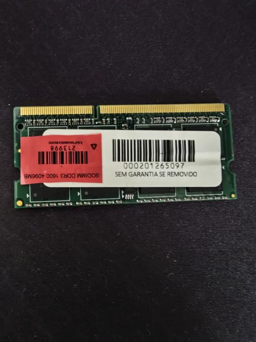 Memória SODIMM DDR3L 4gb