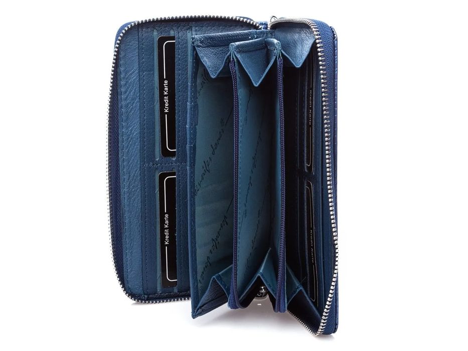 portfel damski lakierowany piórnik z paseczkiem na nadgarstek