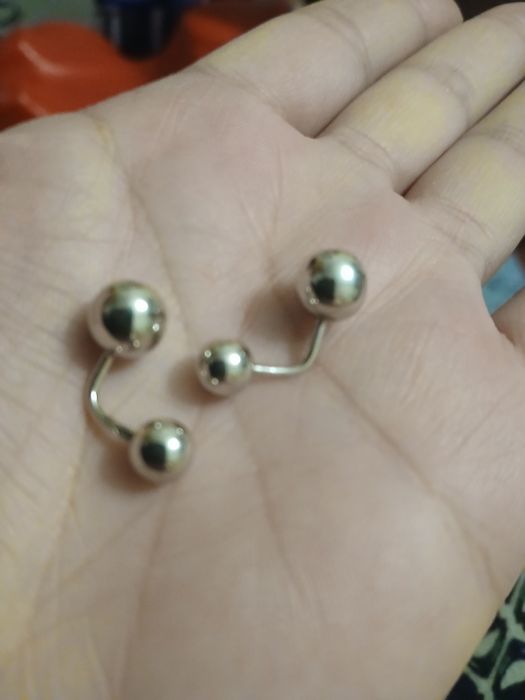 Серебрянные серьги на закрутках