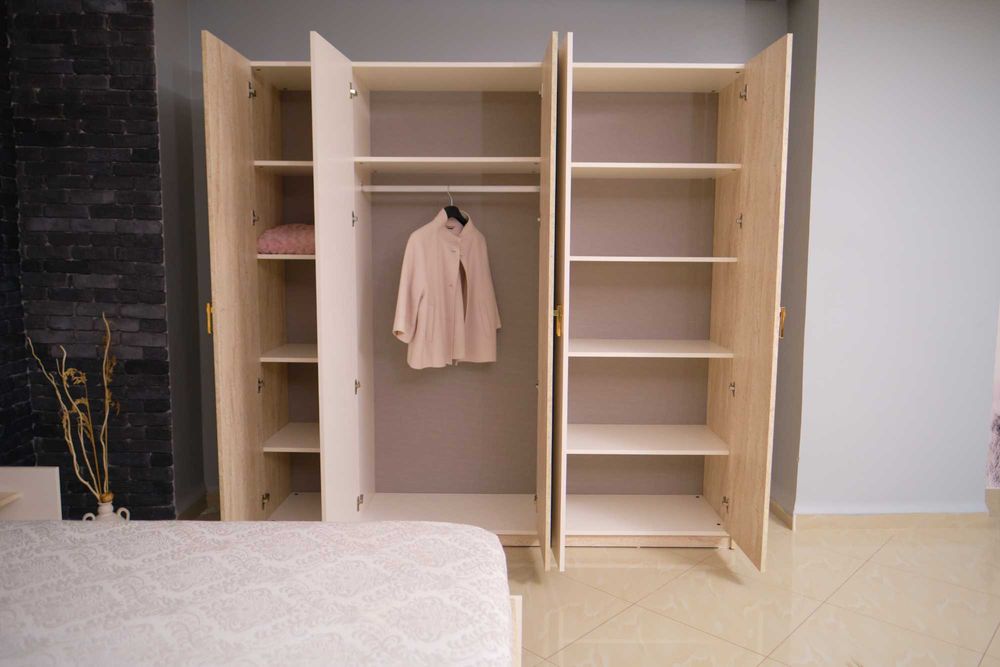 Conjunto Quarto Completo Casal Novo | Cama Roupeiro Cómoda Mesa