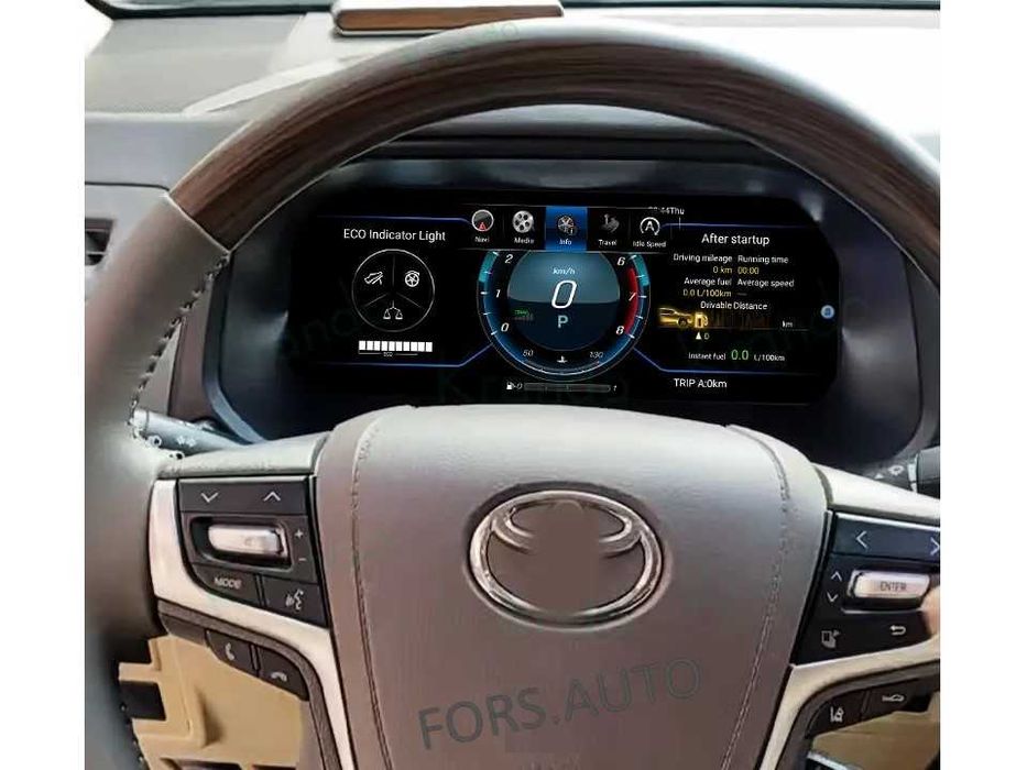 Цифрова панель приладів Toyota Land Cruiser 200, Toyota 4Runner, Toyota Land Cruiser Prado, активний інформаційний дисплей.