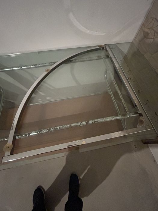 Vidro de canto recto para apoio