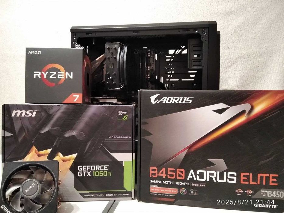 Игровой ПК Ryzen 7 2700X / 16GB RAM / GTX 1050 Ti / AORUS B450 / AM4