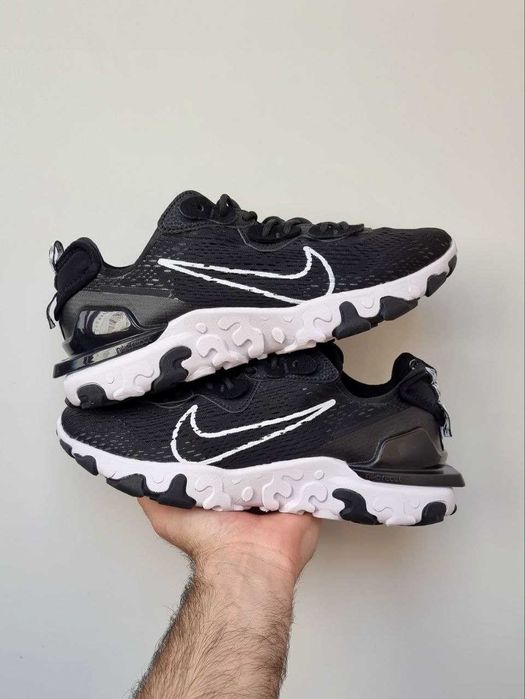 Чоловічі кросівки Nike React Vision "Black/White" Розміри 40-45