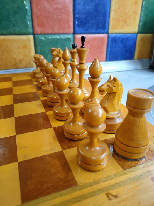 Игровой набор деревянные большие шахматы Львов