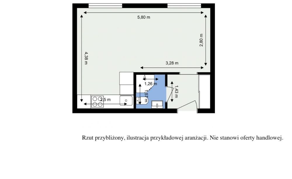0% prowizji| Kawalerka z wyposażeniem