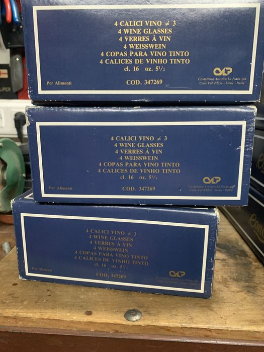 Conjunto de copos crapy cristal italy