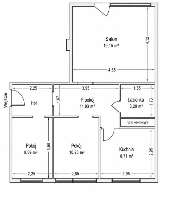 Barwinek 61m2 - 3 pokoje widok !