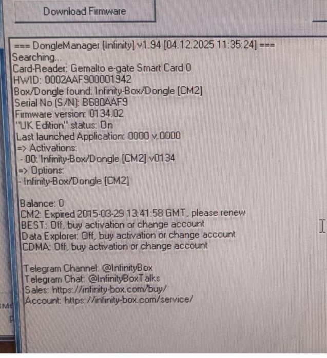 Программатор для телефонов Infinity Box Plus  Combo Edition с кабелями