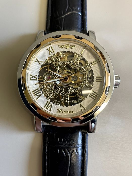 Klasyczny Zegarek Mechaniczny Winner Skeleton – Widoczny Mechanizm (Retro / Elegance) (2893)