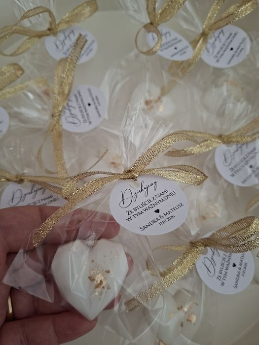 Serduszka ślub podziekowanie dla gosci