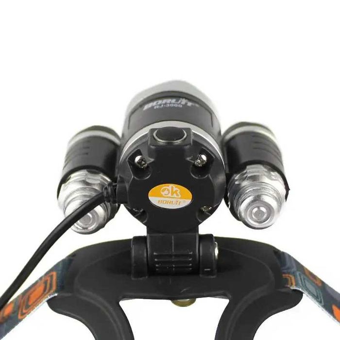 Мощный налобный светодиодный фонарь Boruit Police RJ 3000 - T6