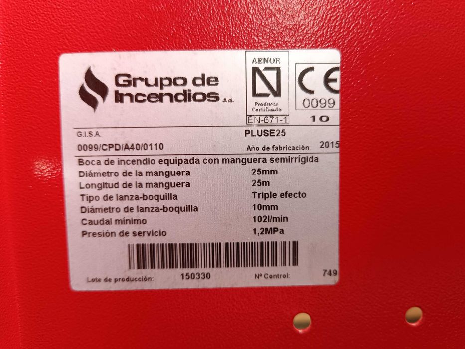 Caixa Carretel Incêndio Completa - NOVA