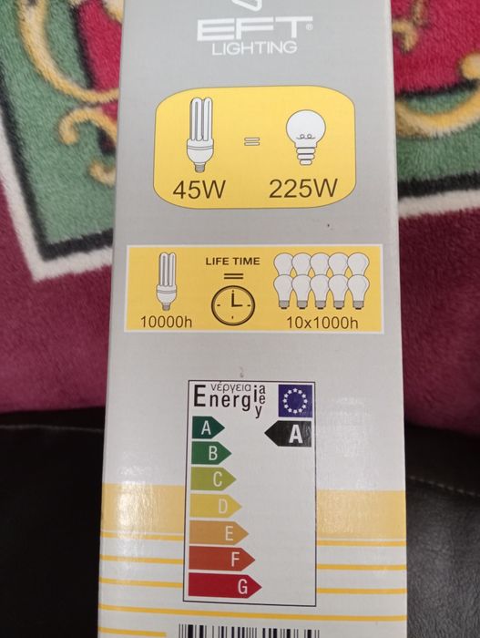 Lâmpadas novas classe energética A