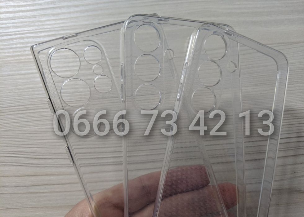 Прозрачный силиконовый чехол на Samsung S24 Ultra S24+ прозорий чохол