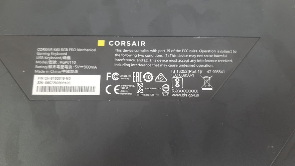 Ігрова клавіатура Corsair k60 rgp pro