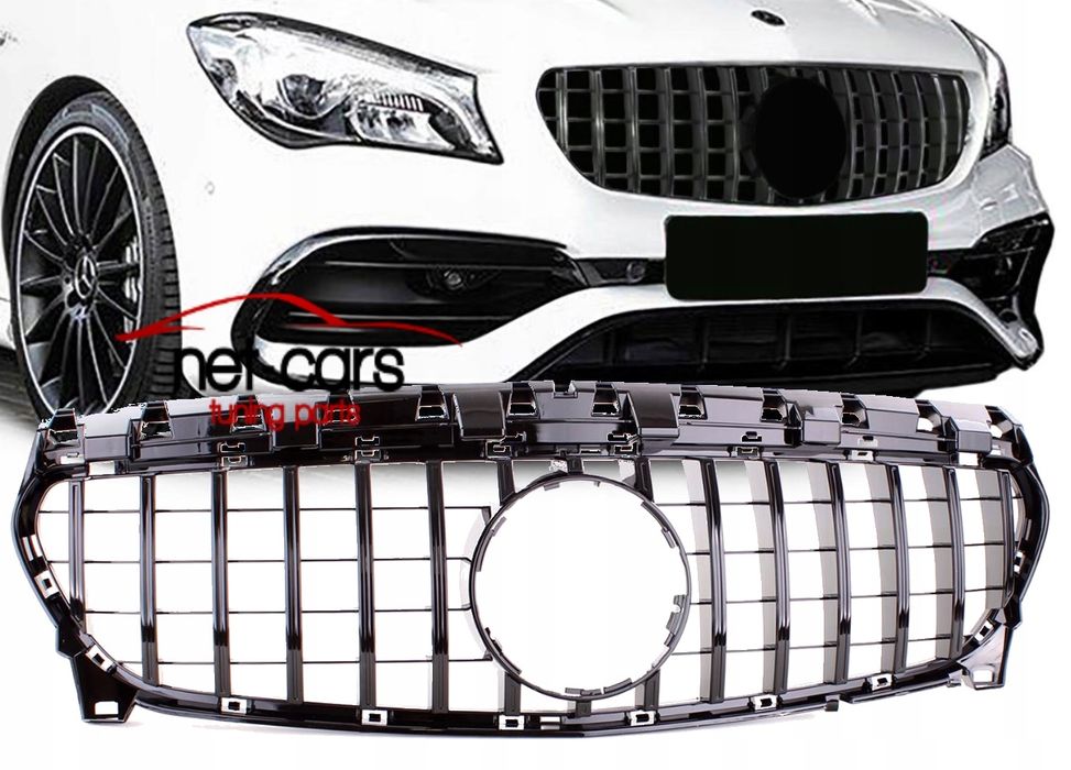 Grill Atrapa GT R PANAMERICA MERCEDES CLA C117 X117 -16 CLA45AMG czarn
