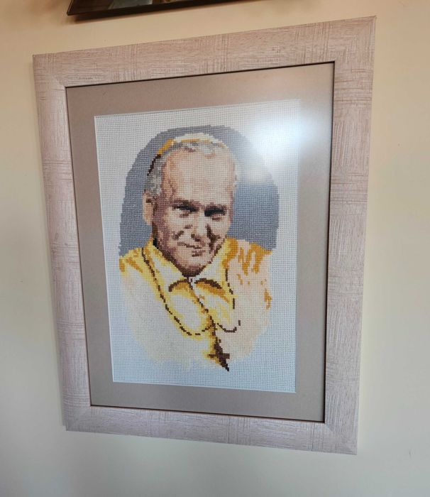 Obraz haft krzyżykowy wraz z ramą