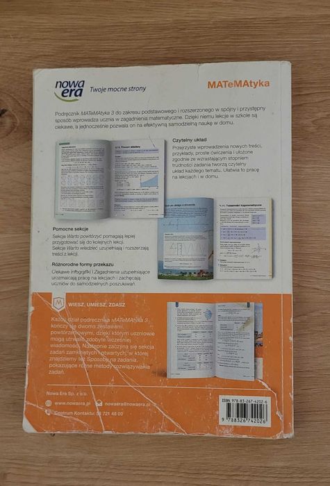 Podręcznik do matematyki 3 Nowa Era /Zakres podstawowy i rozszerzony