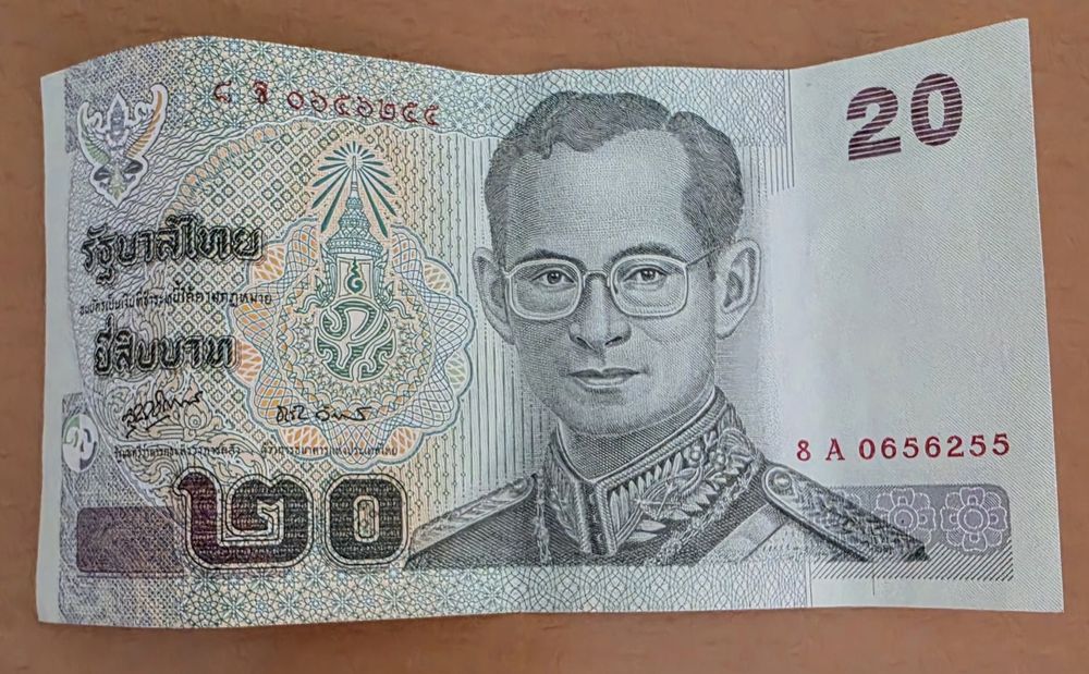 20 baht Tajlandia