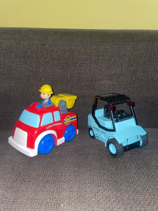 Wóz strażacki wózek widłowy samochodziki autka