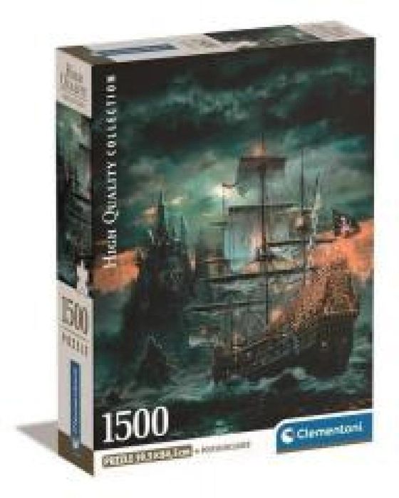 Puzzle 1500 Compact The Pirates Ship pudełko,282x208 mm