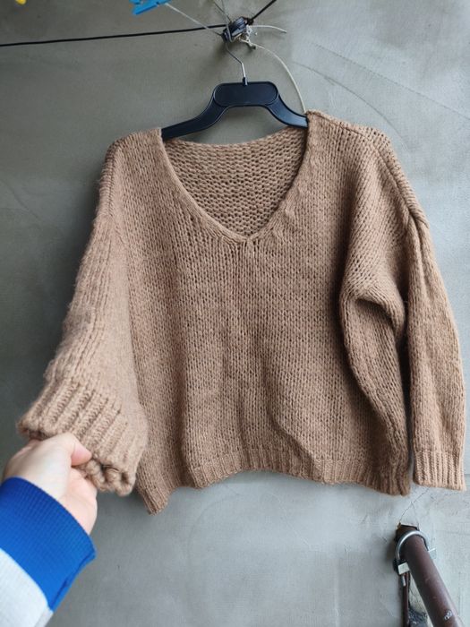 Sweter brązowy czekoladowy uni