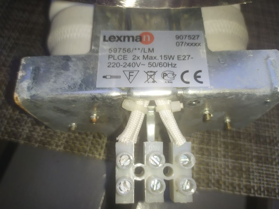 6 x duża okrągła lampa sufitowa wpuszczana srebra średnica 23cm Lexman
