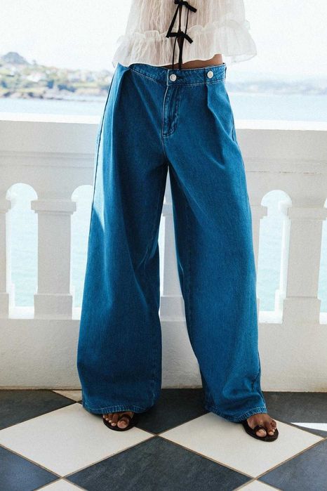 Широкі довгі джинси Wide leg від Zara, 36, 38р, оригінал